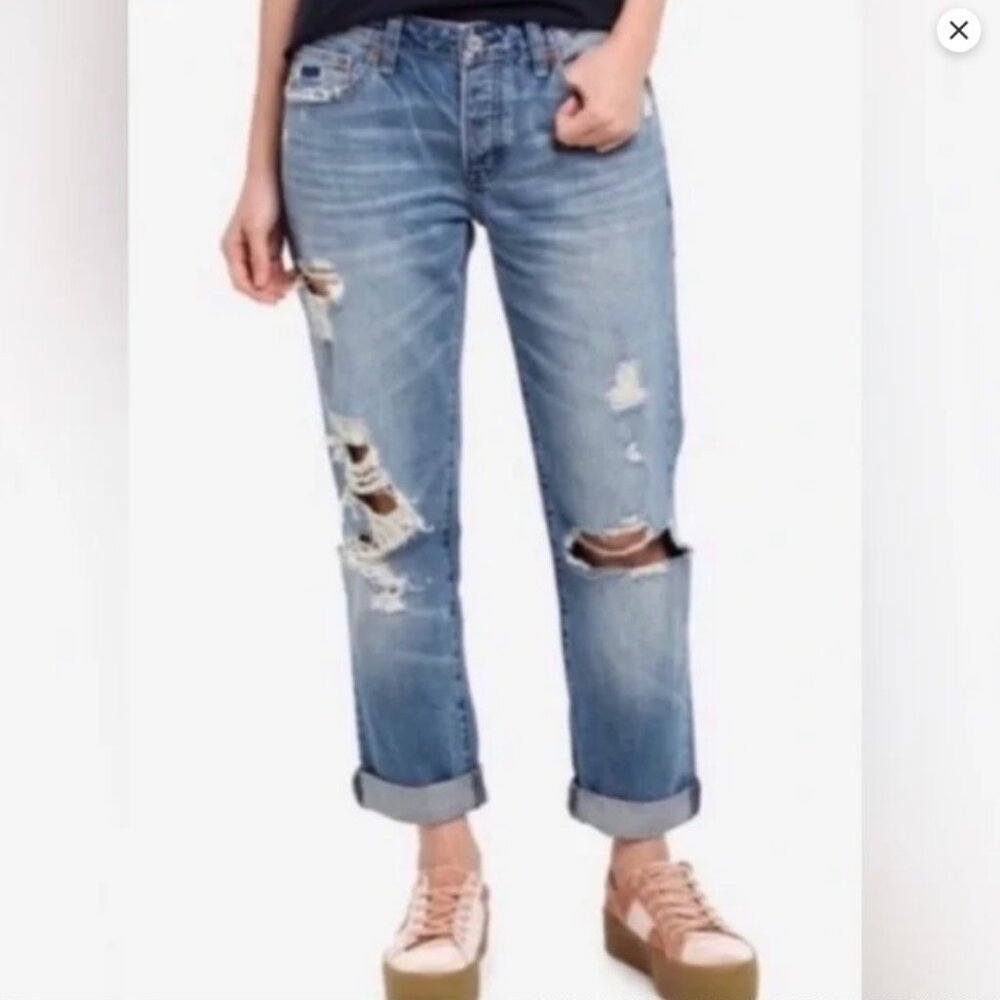 2/$30 Abercrombie & Fitch Ames Low Rise Slim Boyfriend Jeans Size 25 #1484